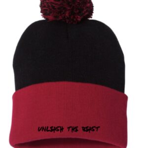 Shaker Cap (Black & Maroon)