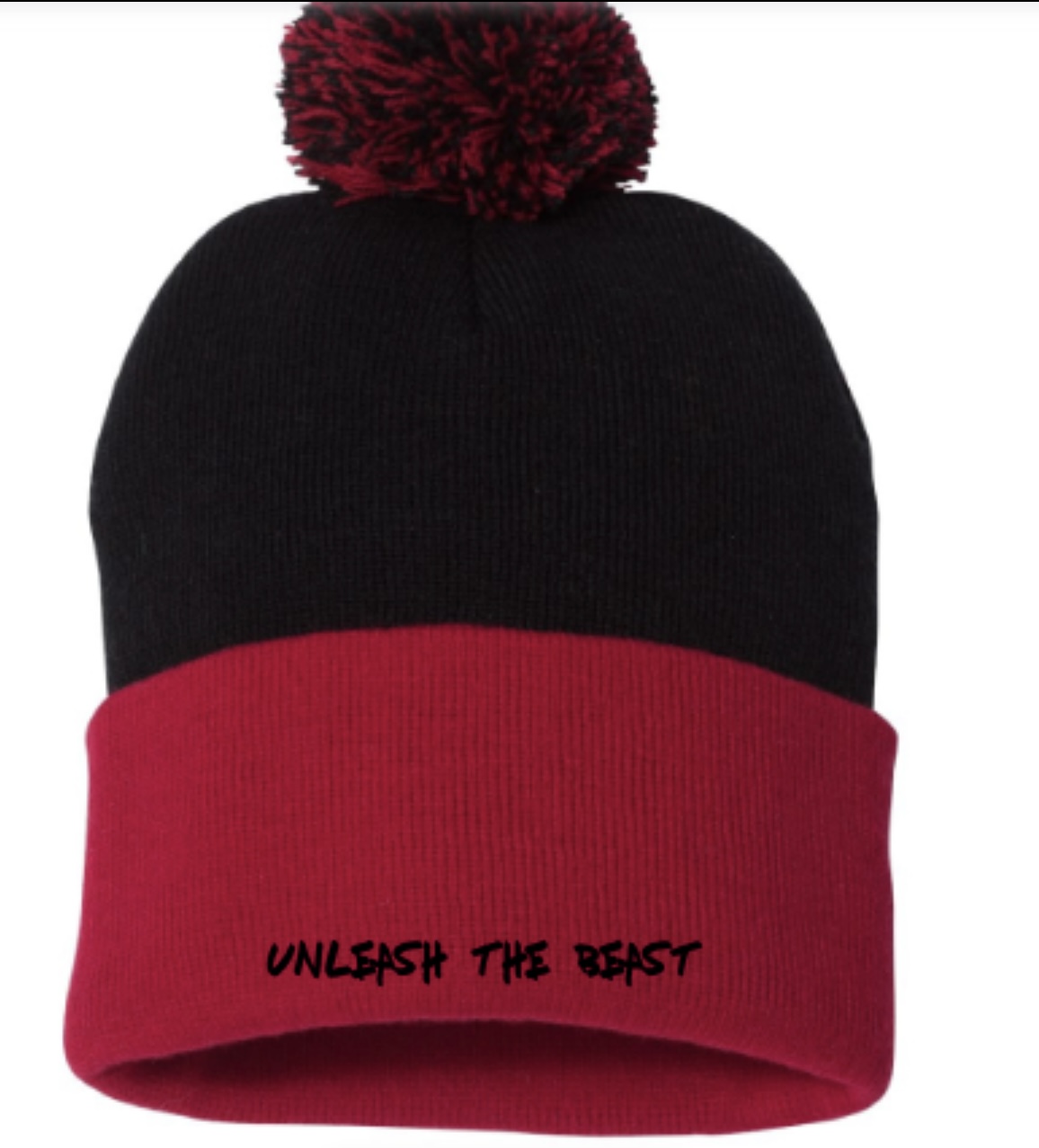 Shaker Cap (Black & Maroon)